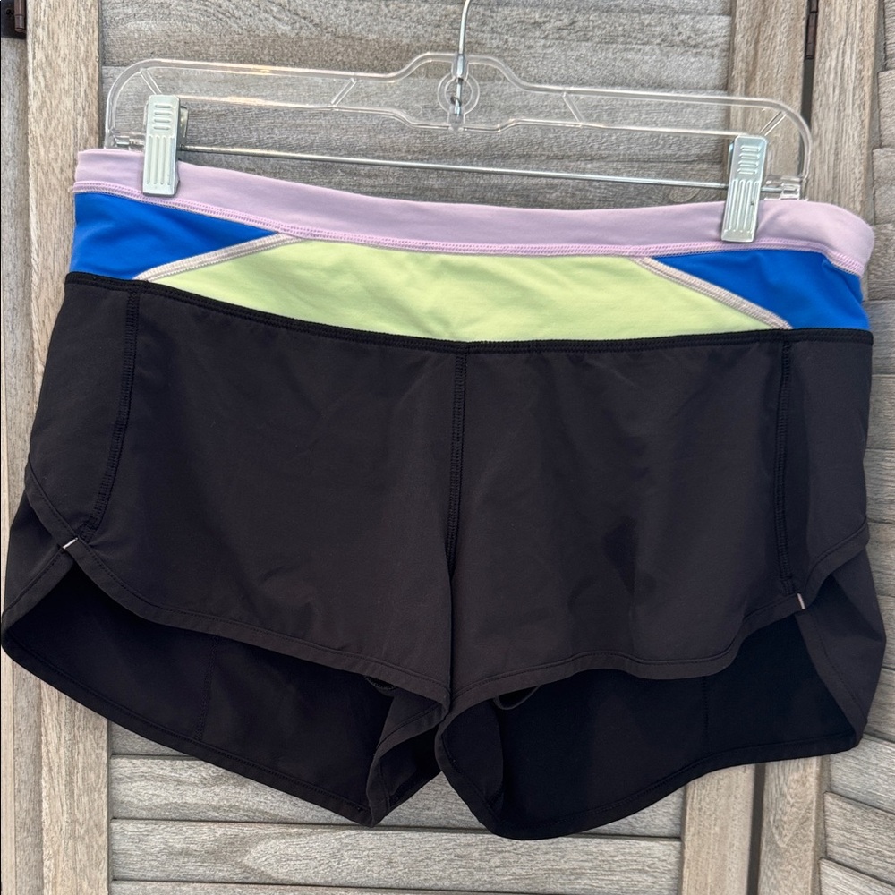 Lululemon Run Speed Shorts Lined size 8 Women's Black pre owned